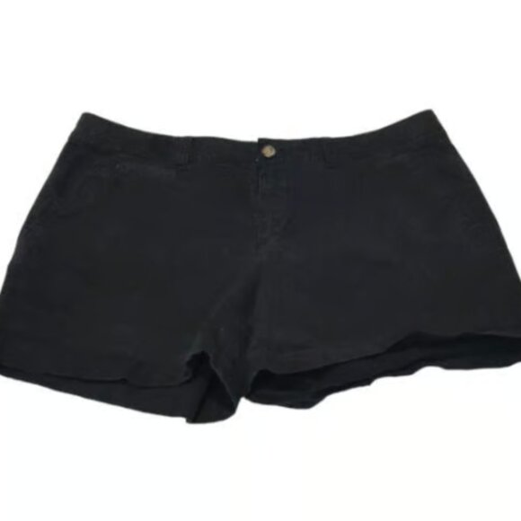 Old Navy Twill 5" Perfect Shorts Black Size 12 GUC #M-005 - Picture 1 of 6